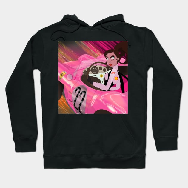 Auto Racing Illustration Hoodie by Le petit fennec